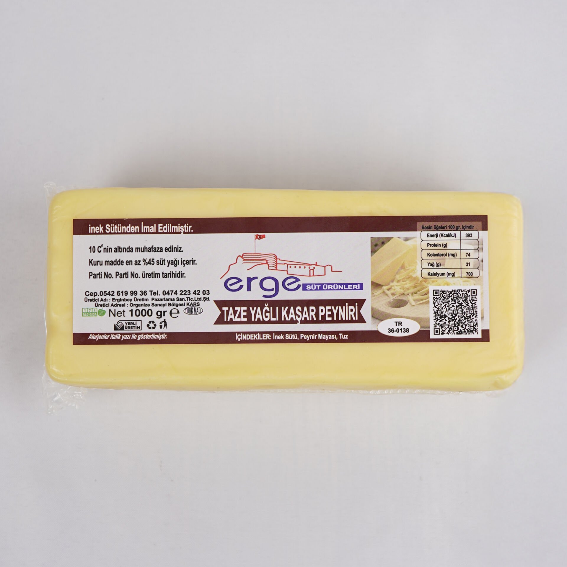 Kars Taze Kaşar 1 Kg