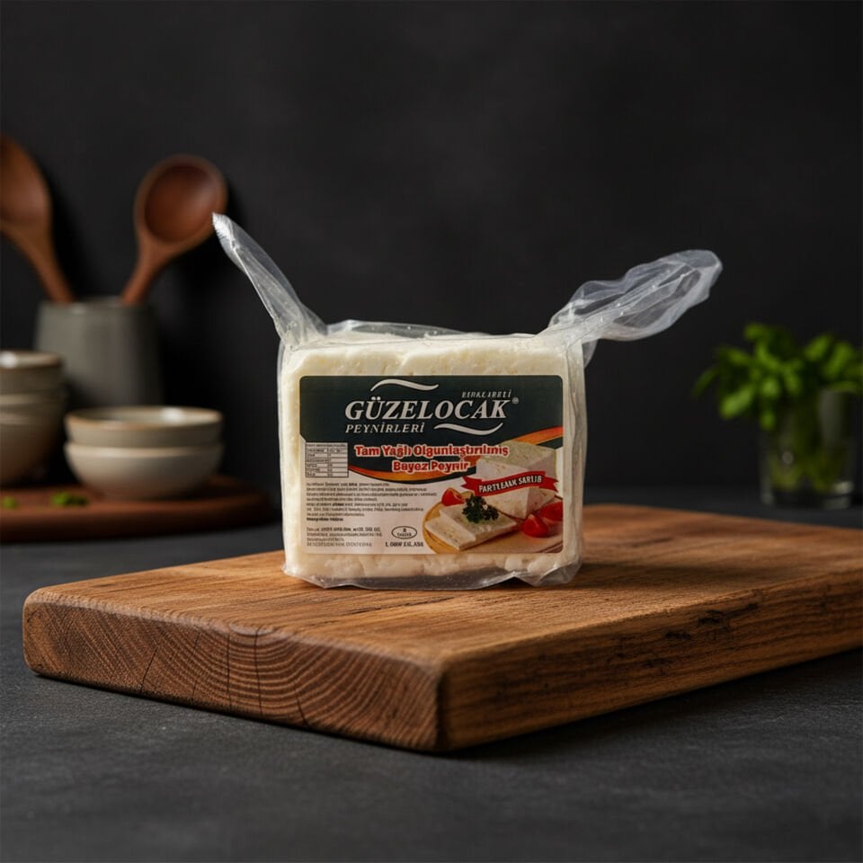 Tam Yağlı Olgunlaştırılmış Beyaz peynir(ezine) Vakumlu 600 Gr