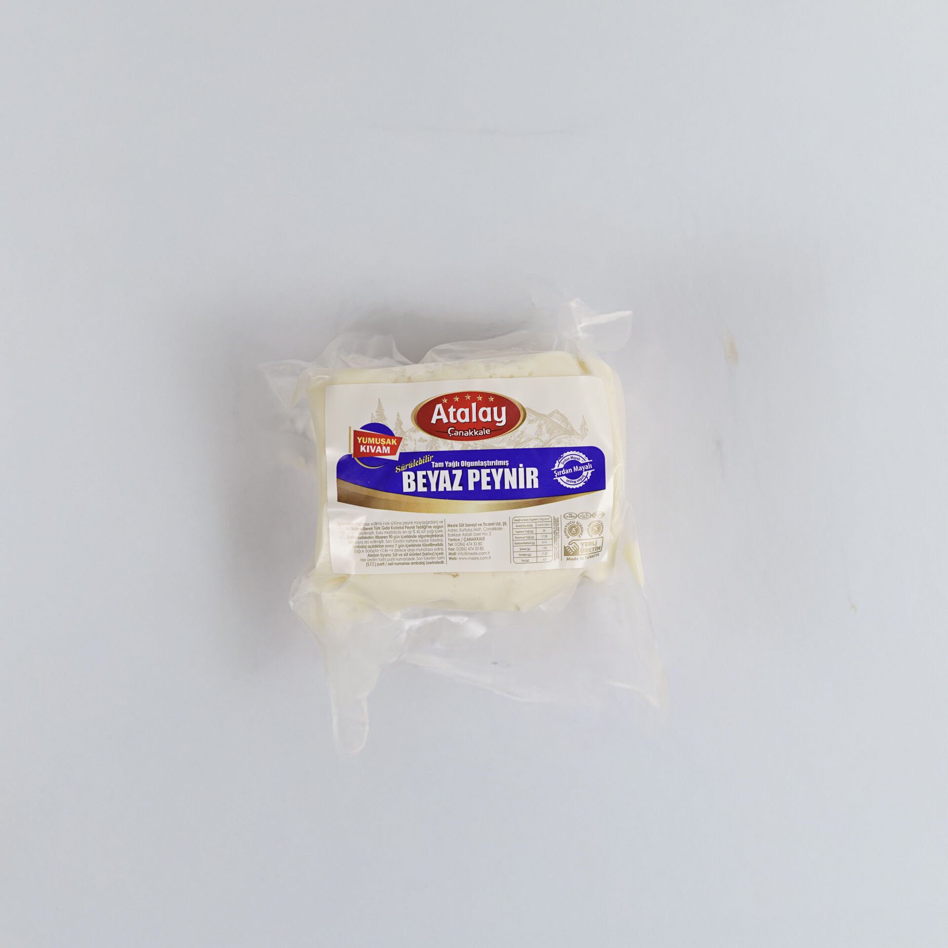 Çanakkale Ezine Peyniri Yumuşak Dokulu 600 Gr Vakumlu