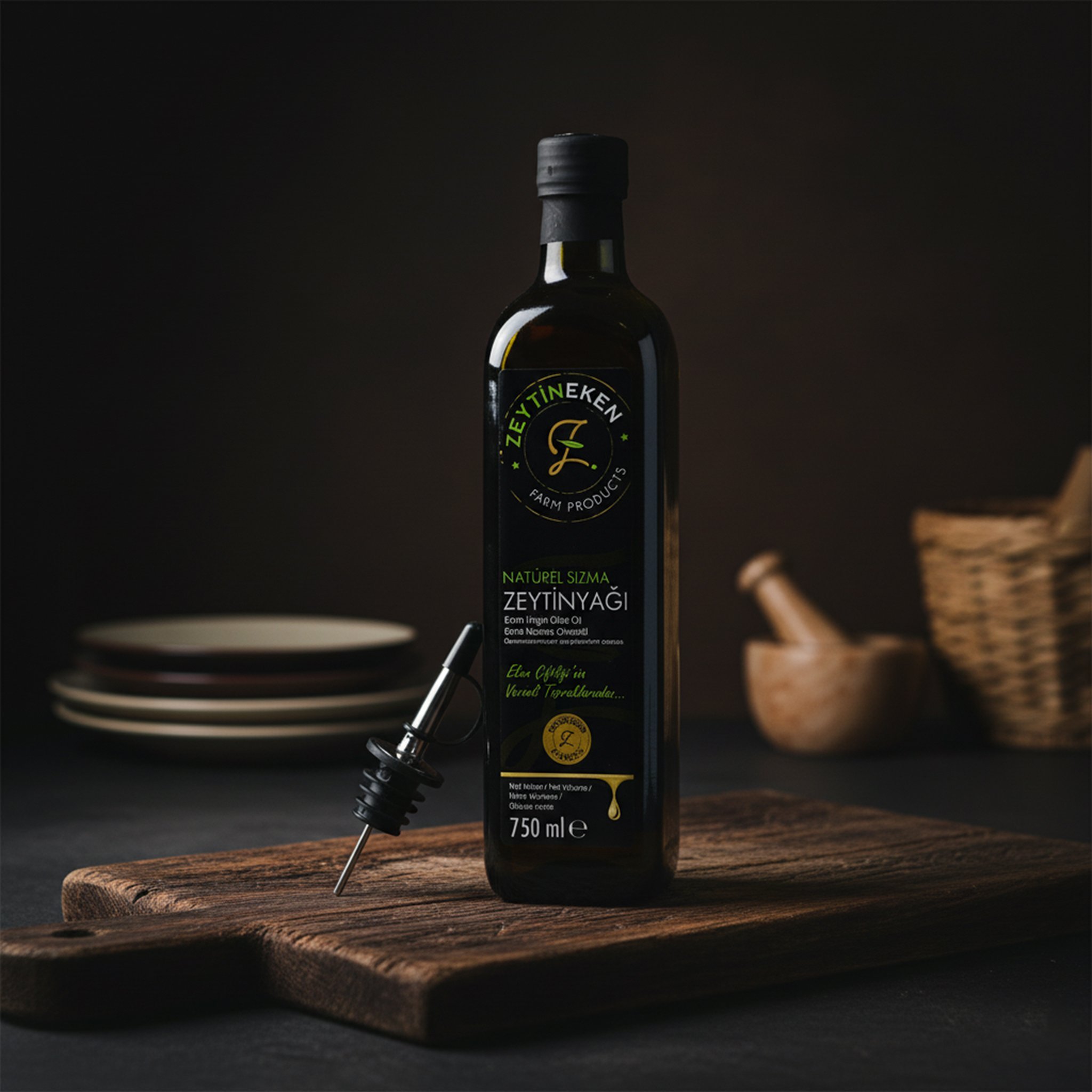 Natürel Sızma Zeytinyağı 750 ML ( Pourer Hediyeli )