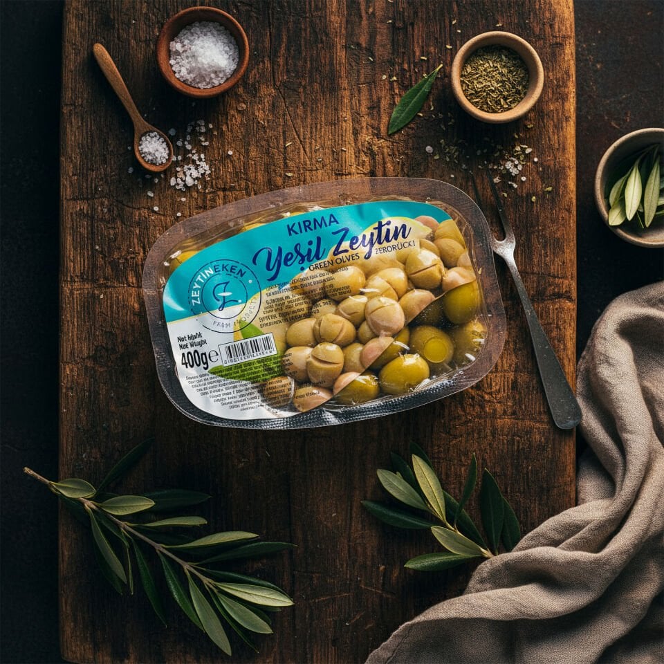 Kırma Yeşil Zeytin 400 Gr
